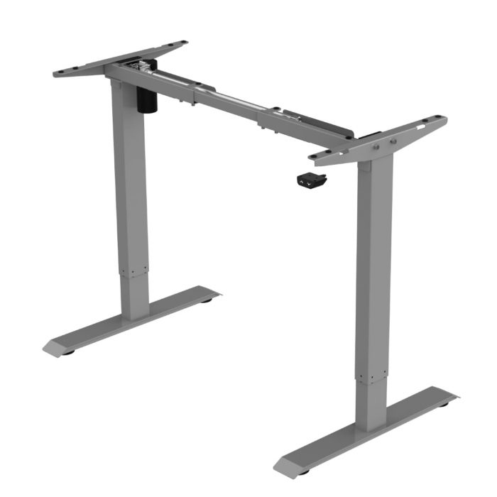 Höhenverstellbarer Schreibtisch Gestell Schreibtischgestell Basic mit Belastbarkeit bis 70 kg und 1 Motor in Grau