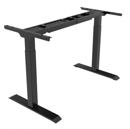 Höhenverstellbarer Schreibtisch Gestell Schreibtischgestell Pro mit Belastbarkeit bis 100 kg und 2 Motoren Kollisionsschutz LED-Anzeige in Schwarz Seitlich