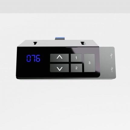 Handset von Höhenverstellbaren Schreibtisch Jack LongLife Pro mit zwei USB-Eingängen und 3 Memory Funktionen