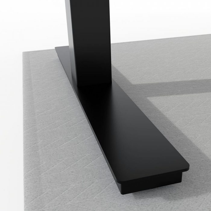 Rechter Tischbein von Höhenverstellbaren Schreibtisch Jacks Pro in Schwarz Nahaufnahme