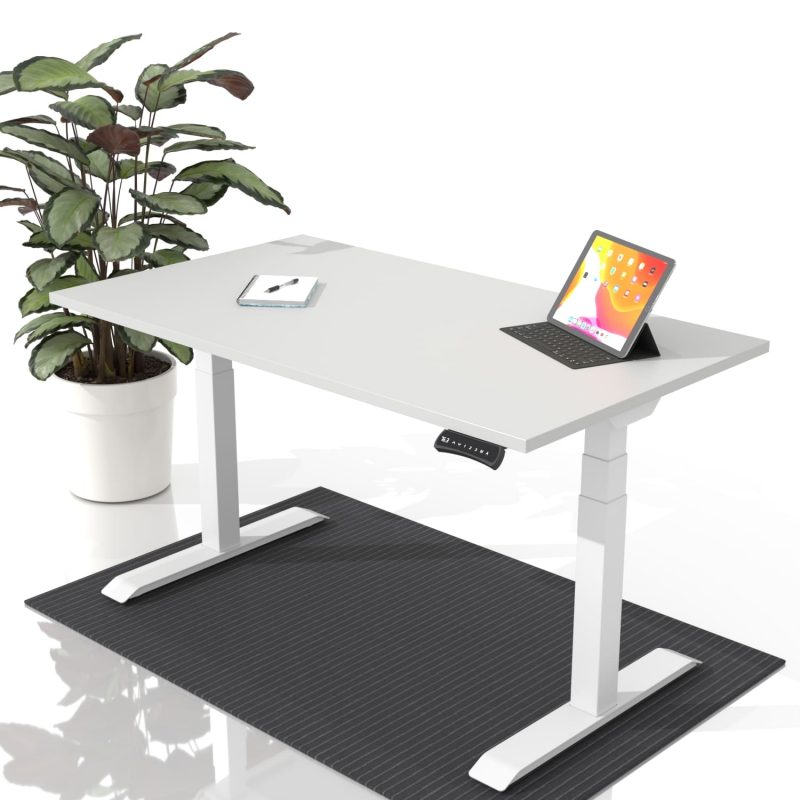 Arbeitstisch Höhenverstellbar "Advance" elektrisch Büro Home Office 1 Buero Schreibtisch elektrisch hoehenverstellbar advance weiss mit lichtgrau Schreibtischplatte
