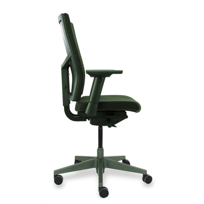 Buerostuhl gruen ergonomisch Schreibtischstuhl gruen seitlich rechts