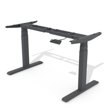 Schreibtischgestell elektrisch hoehenverstellbar 120kg 4 speicherplaetze oled display kaskadierbar titelbild anthrazit