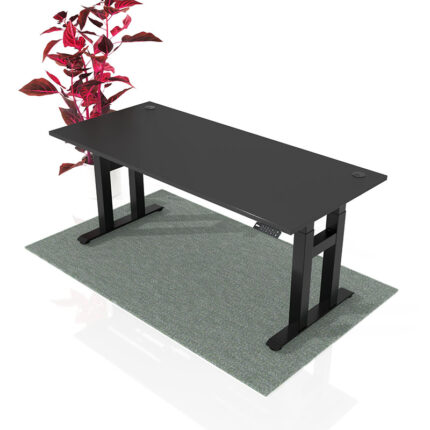 Höhenverstellbarer Schreibtisch 4 Beine 450 kg Hubkraft Schwarz elektrisch arbeitstisch