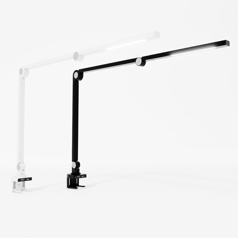 Schreibtischlampe Tischleuchte LED mit Lichtfarbensteuerung in schwarz weiss