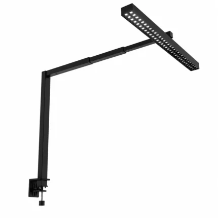 Büroleuchte Bürobeleuchtung TIschklemme Bürolampe schwarz dimmbar mit Bewegungserkennung ausziehabr und tischmontage