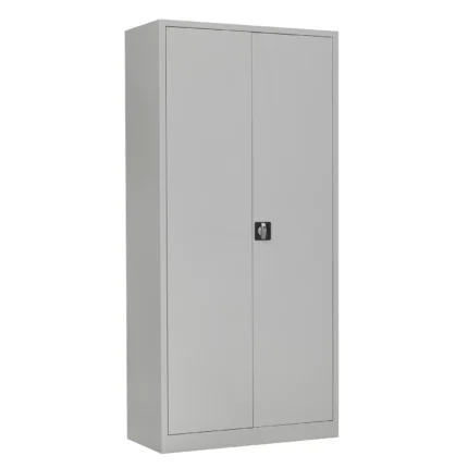 Metallschrank abschließbar, Stahlschrank, Blechschrank Schrank Metall, Grau, Büro, hoch, 5 OH