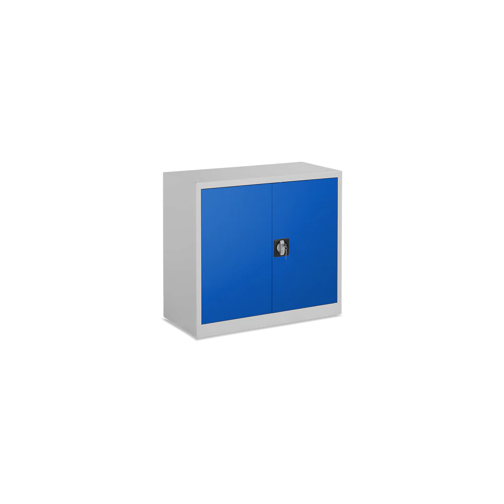 Stahl-Aktenschrank, 2 OH – abschließbar in Blau Stahl Aktenschrank 2 OH – abschliessbar in Blau