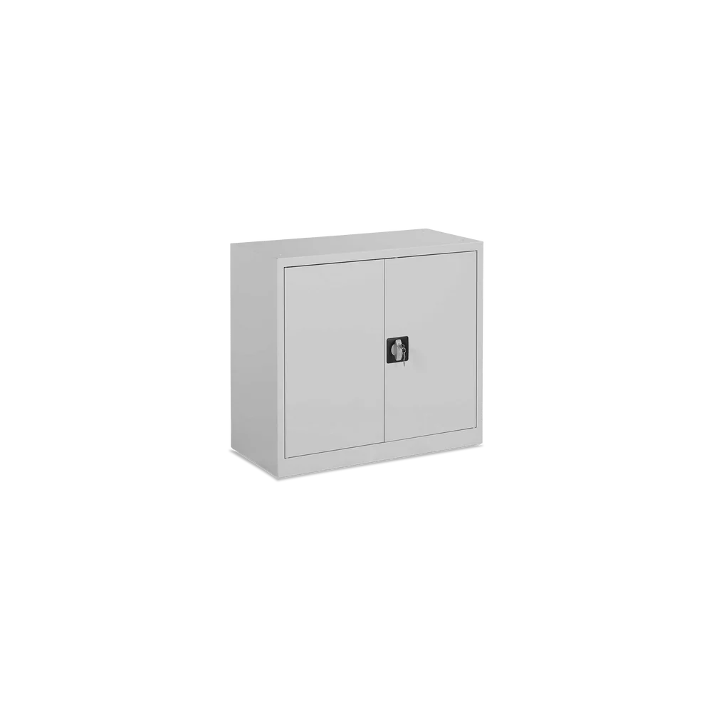 Stahl-Aktenschrank, 2 OH – abschließbar in Lichtgrau Stahl-Aktenschrank, 2 OH – abschließbar in Lichtgrau