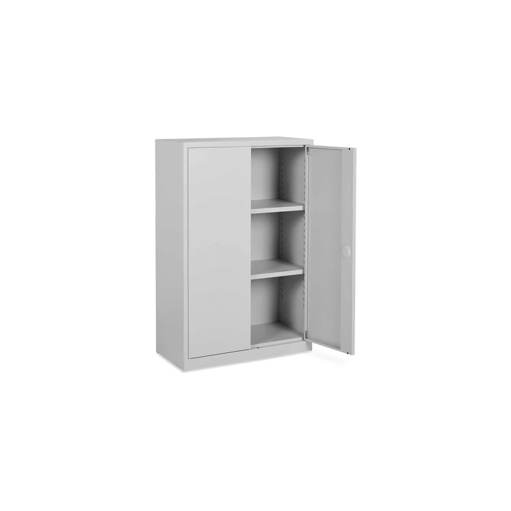 Aktenschrank aus Metall, 2,5 OH abschließbar in Grau eine Flügeltür offen Titelbild der Variante Aktenschrank aus Metall 25 OH abschliessbar in Grau eine Fluegeltuer offen Titelbild der Variante