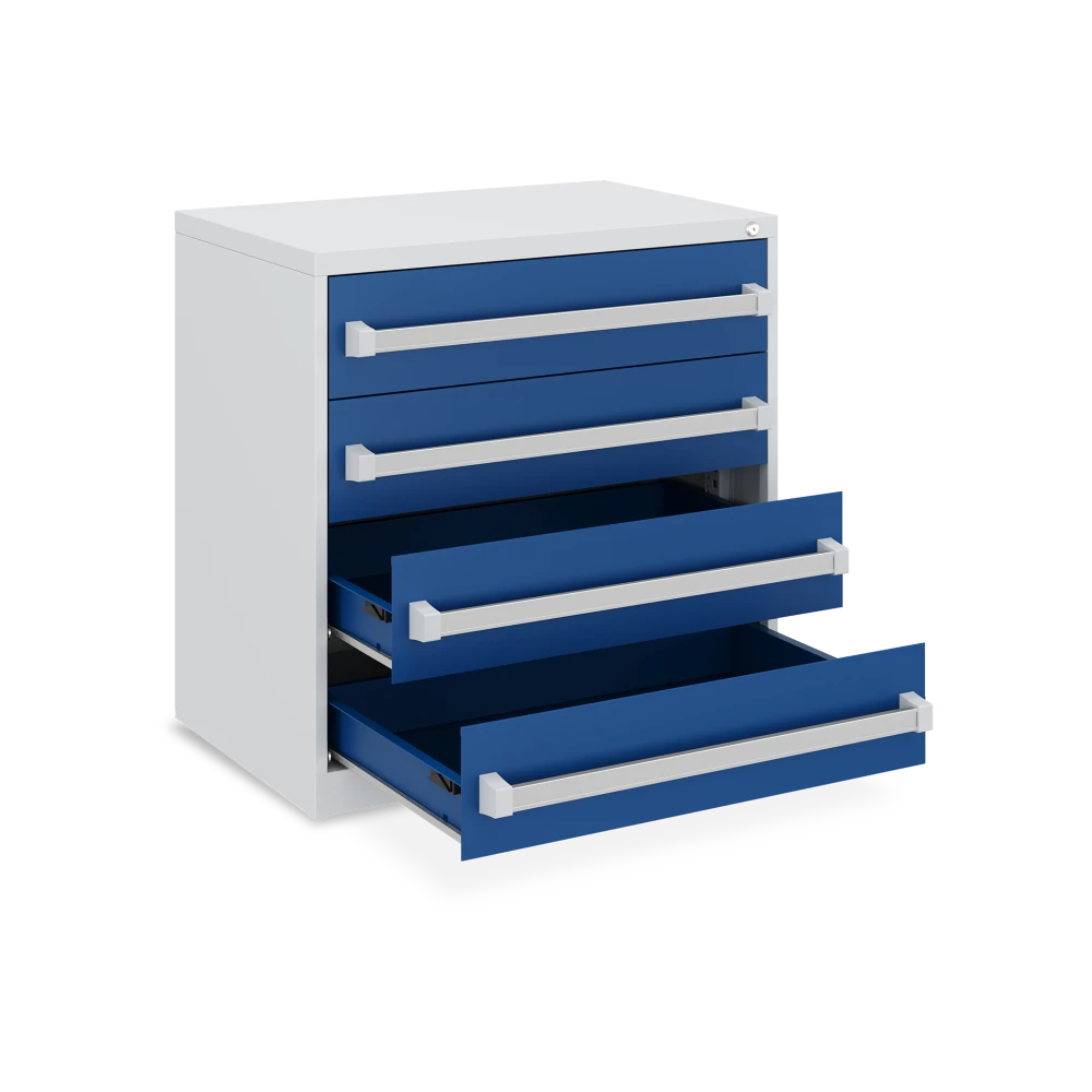 schubladenschrank-4-schubladen-enzianblau schubladenschrank 4 schubladen enzianblau