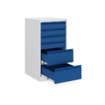 Schubladenschrank aus Metall, 6 Schubladen – abschließbar (500 × 500 × 900 mm) – Bild 2