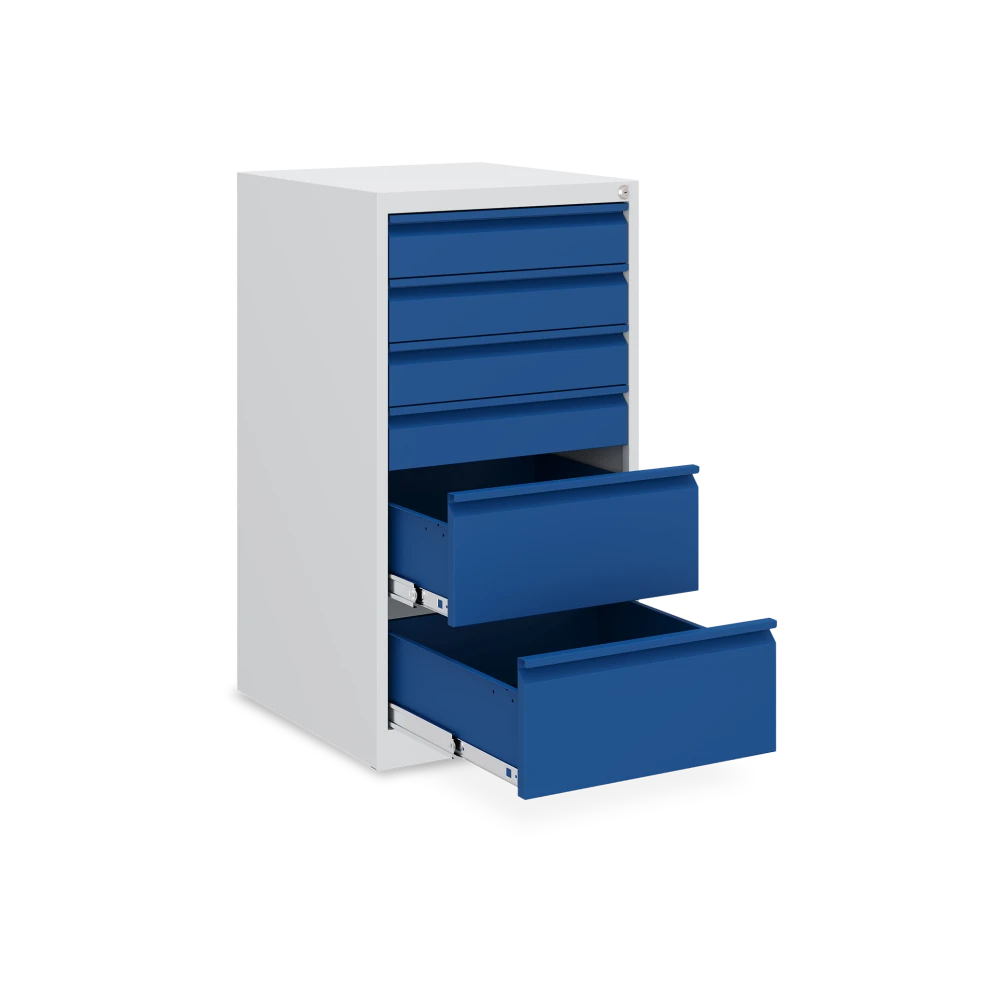 schubladenschrank-6-schubladen-50-cm-enzianblau schubladenschrank 6 schubladen 50 cm enzianblau