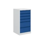 Schubladenschrank aus Metall, 6 Schubladen – abschließbar (500 × 500 × 900 mm) – Bild 4