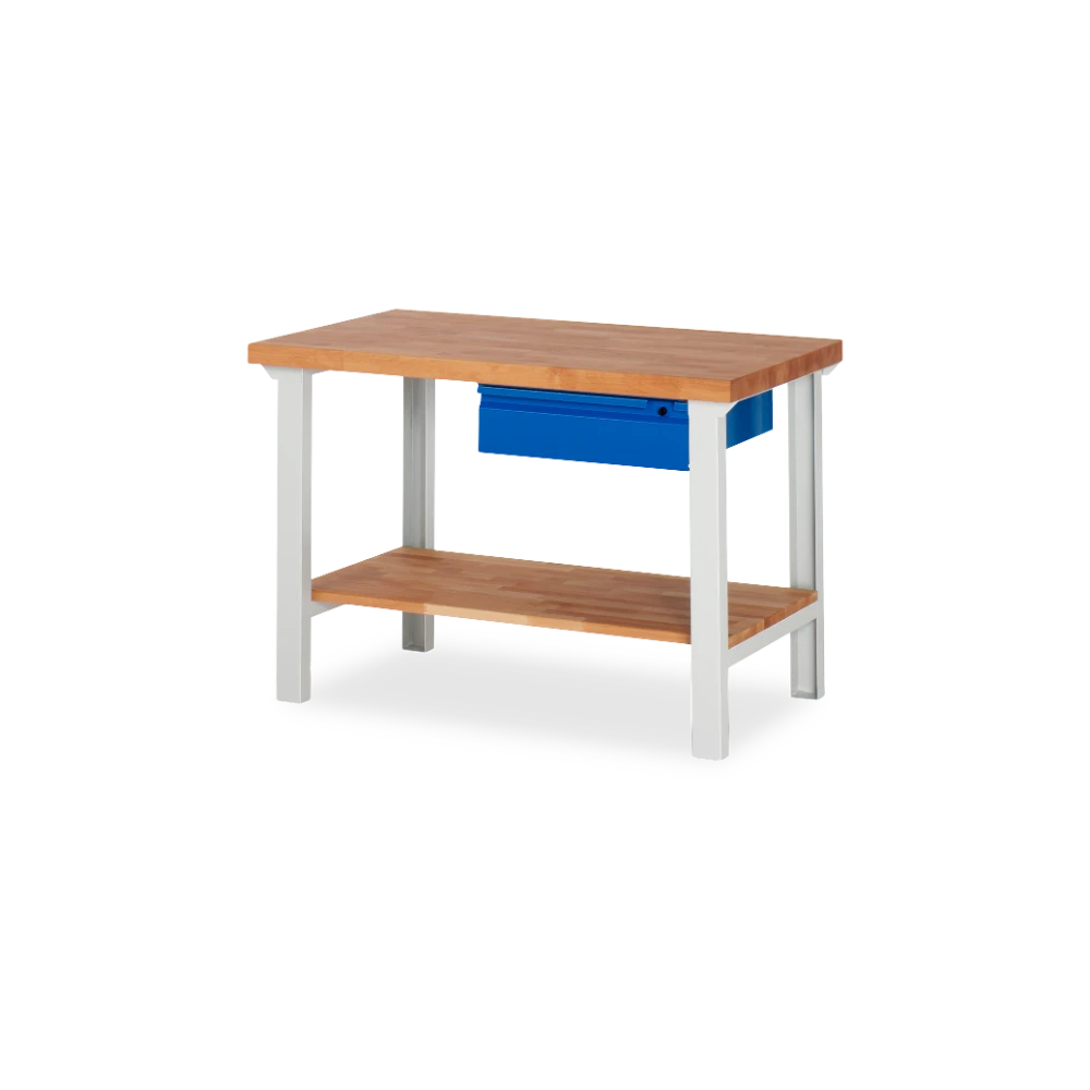 03_7001I7-127B4S.11 Profi-Werkbank Basic-7 – Ablageboden 1 schublade (1000 mm–20 – Detailansicht
