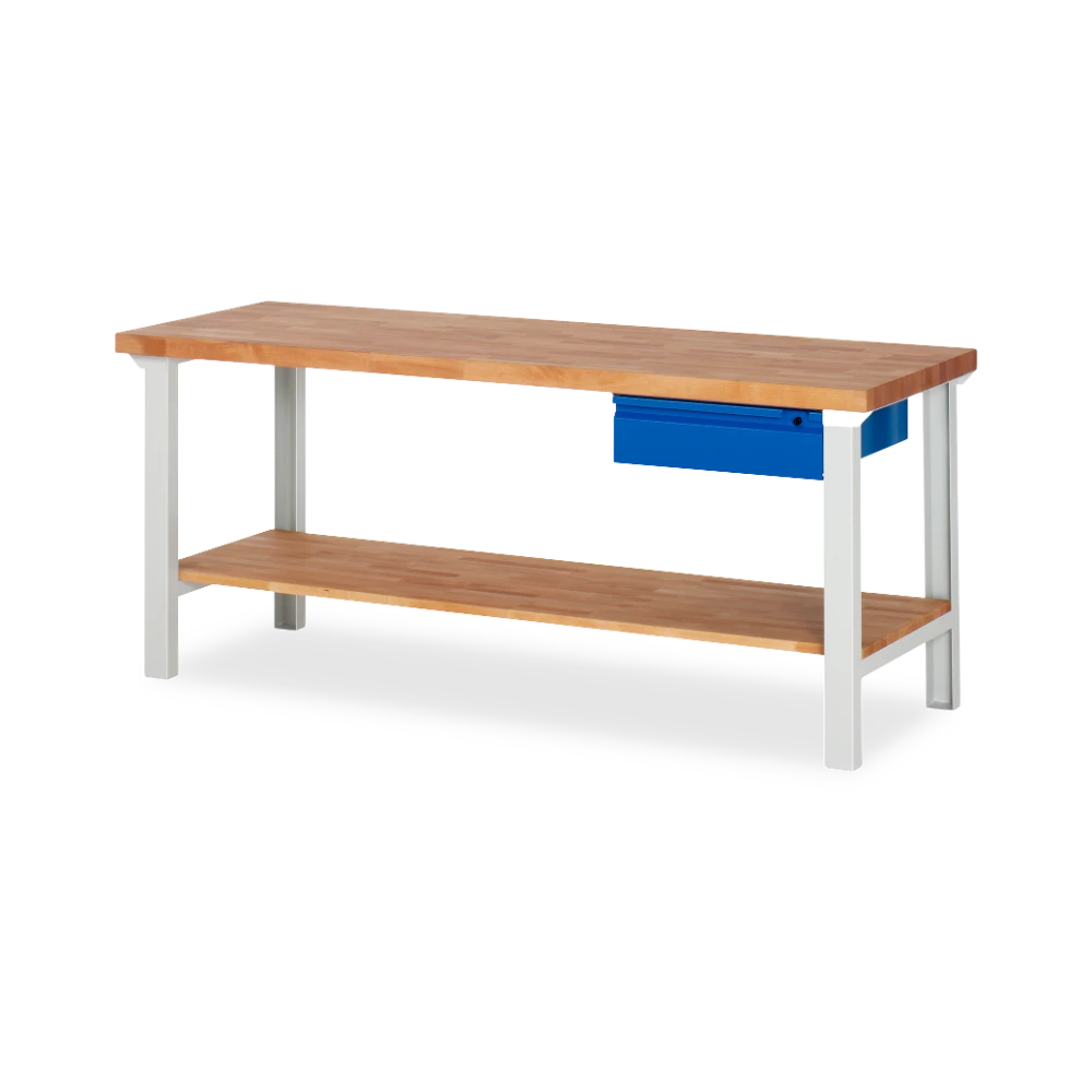 03_7001I7-207B4S.11 Profi-Werkbank Basic-7 – Ablageboden 1 schublade (1000 mm–20 – Detailansicht