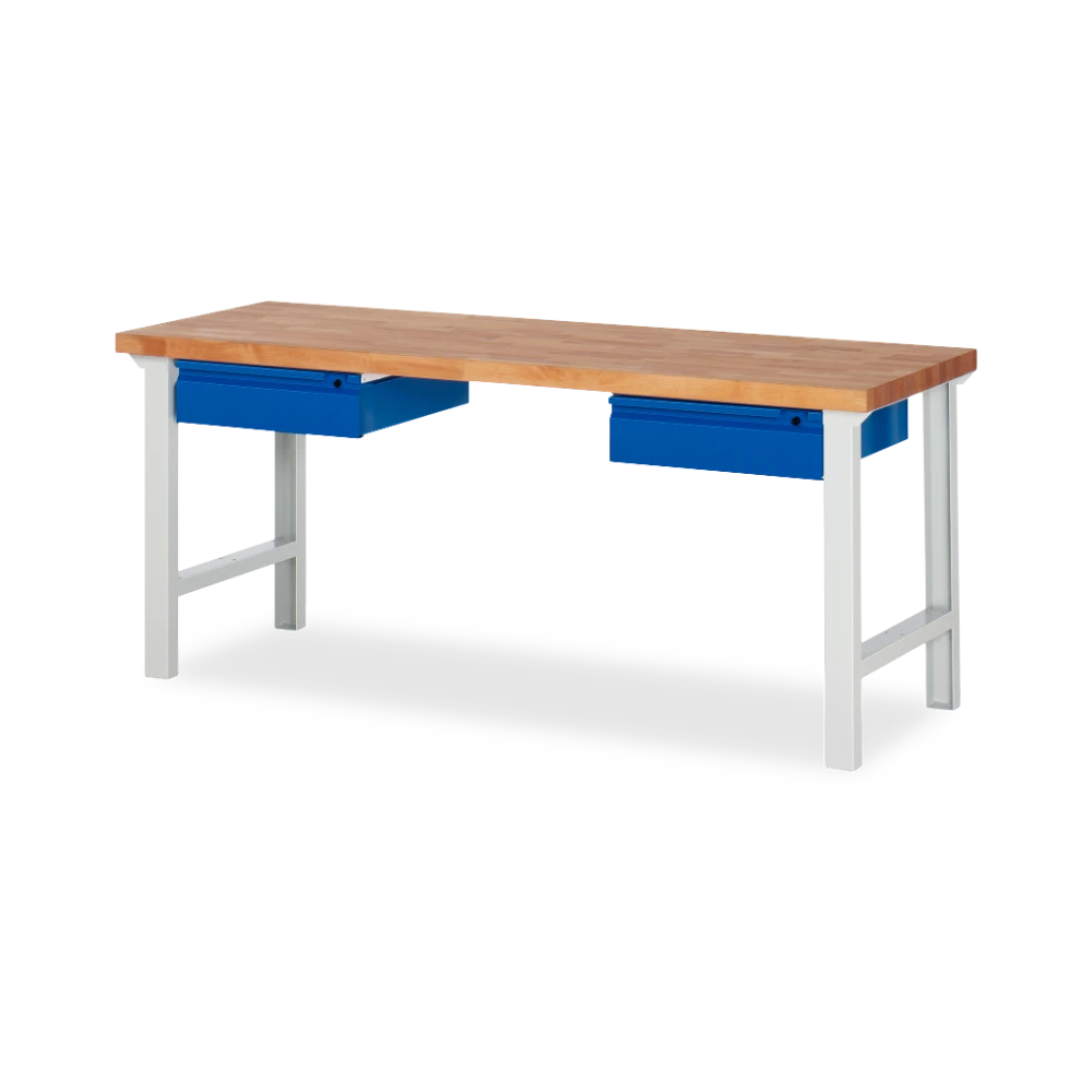 03_7002I1-207B4S.11 Profi-Werkbank Basic-7 – 2 schubladen (1500 mm–2000 mm) – Detailansicht