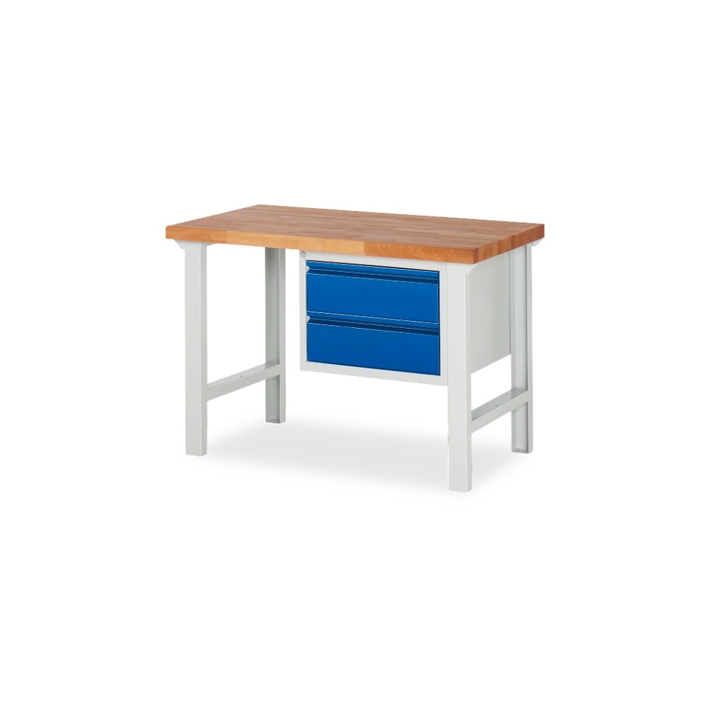 03_7125I1-127B4S.11 Profi-Werkbank Basic-7 – 2 schubladen 1 (1000 mm–2000 mm) – Detailansicht