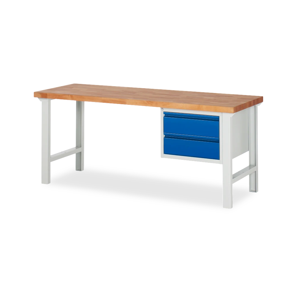 03_7125I1-207B4S.11 Profi-Werkbank Basic-7 – 2 schubladen 1 (1000 mm–2000 mm) – Detailansicht