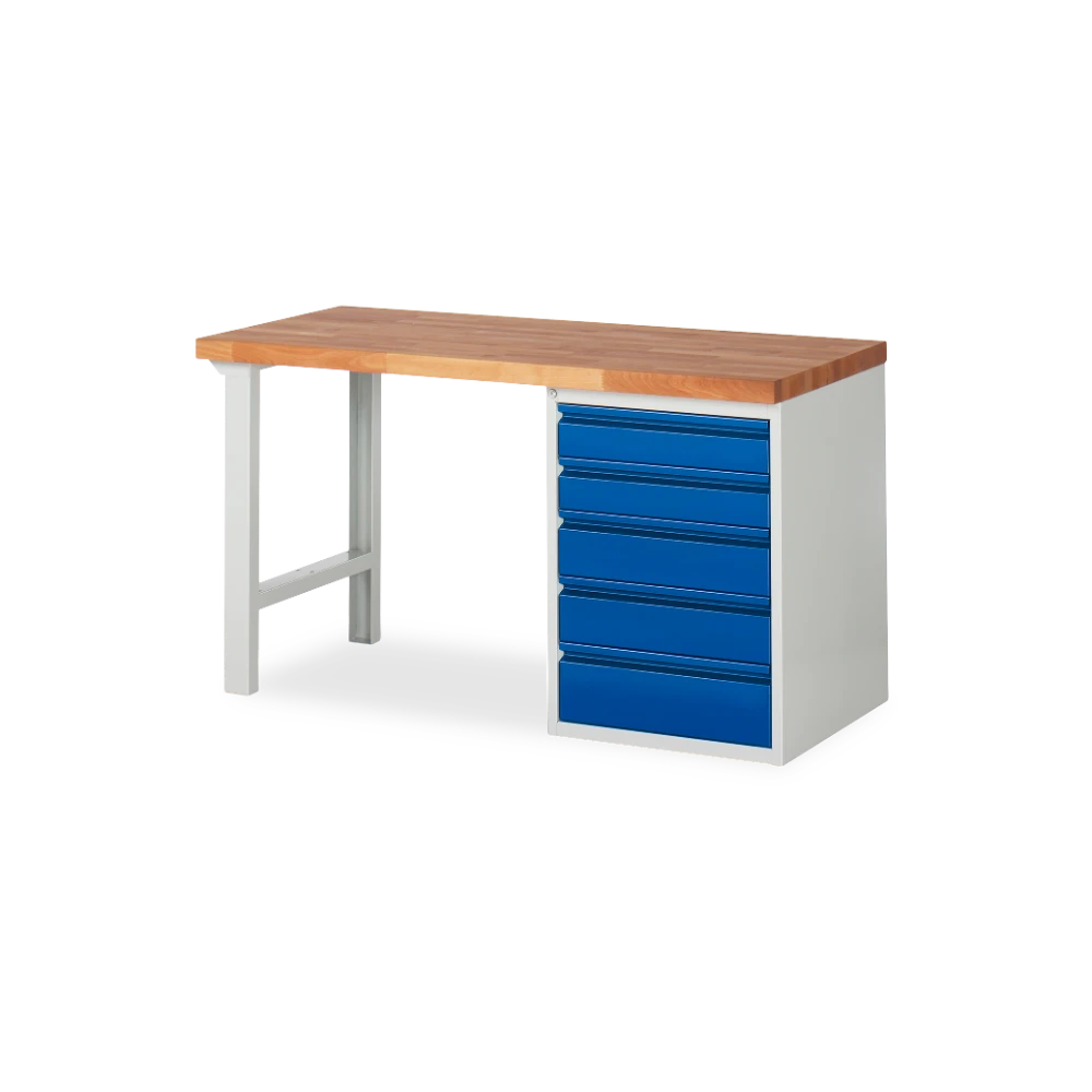 03_7513I1-157B4S.11 Profi-Werkbank Basic-7 – 5 schubladen (1000 mm–2000 mm) – Detailansicht