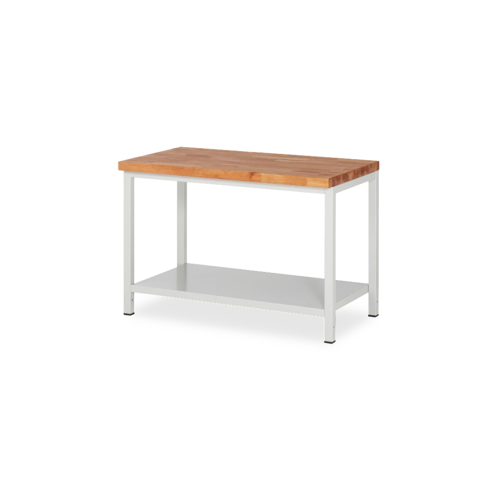 03_8000-6-127B4S.12 Profi-Werkbank Basic-8 – stahl Ablageboden (750 mm–2000 mm) – Detailansicht