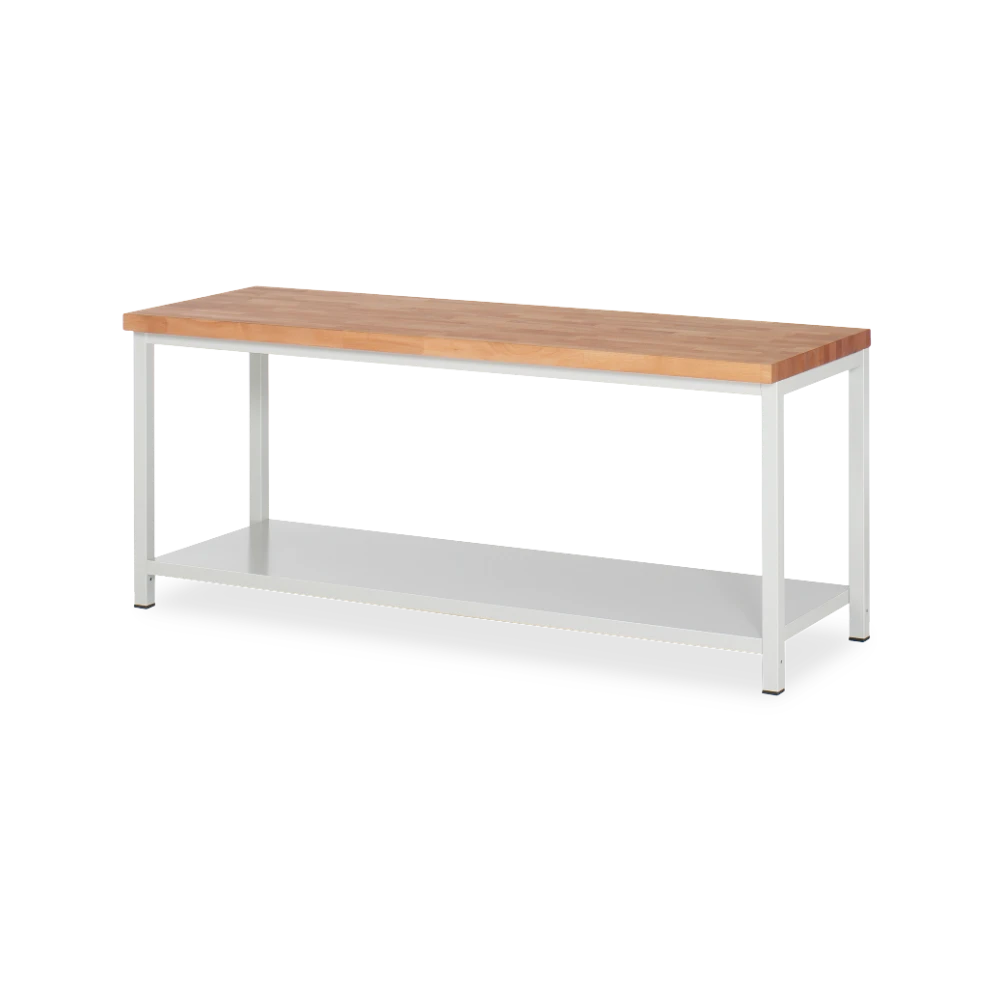 03_8000-6-207B4S.12 Profi-Werkbank Basic-8 – stahl Ablageboden (750 mm–2000 mm) – Detailansicht