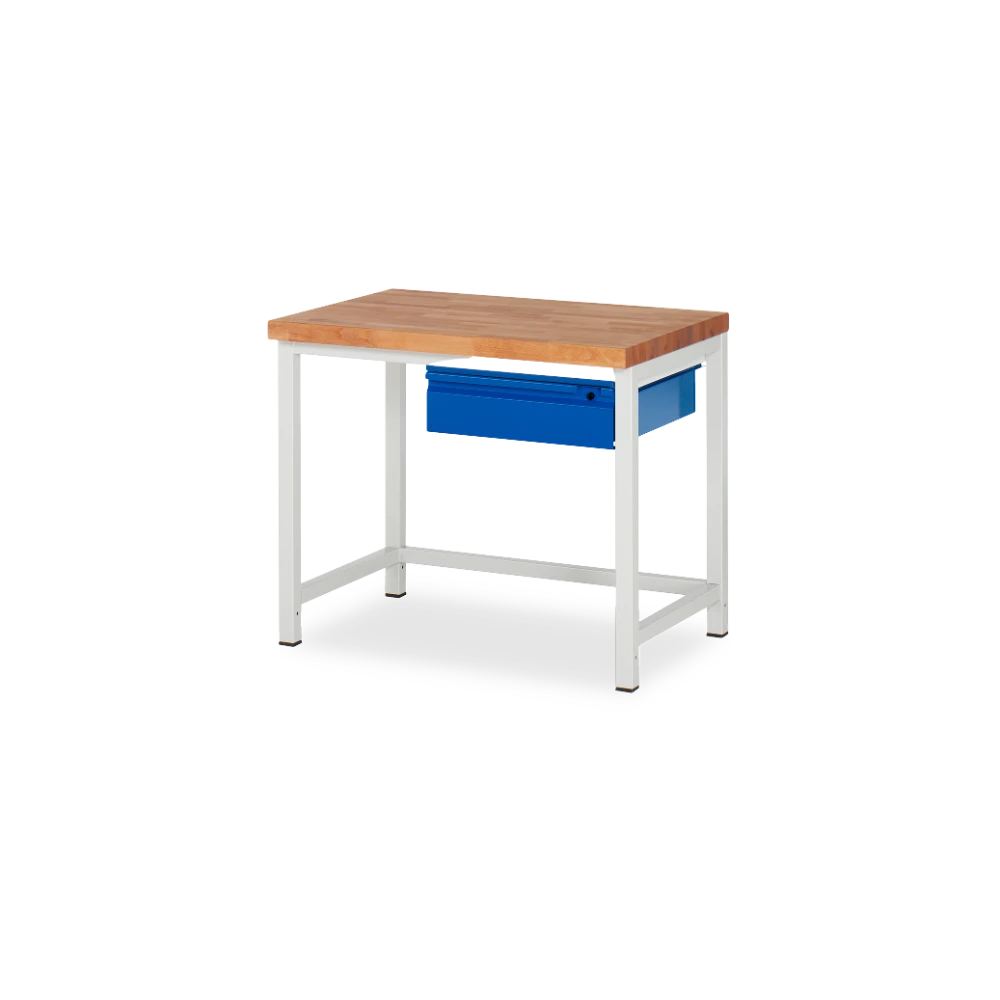 03_8001I1-107B4S.11 Profi-Werkbank Basic-8 – 1 schublade (750 mm–2000 mm) – Detailansicht