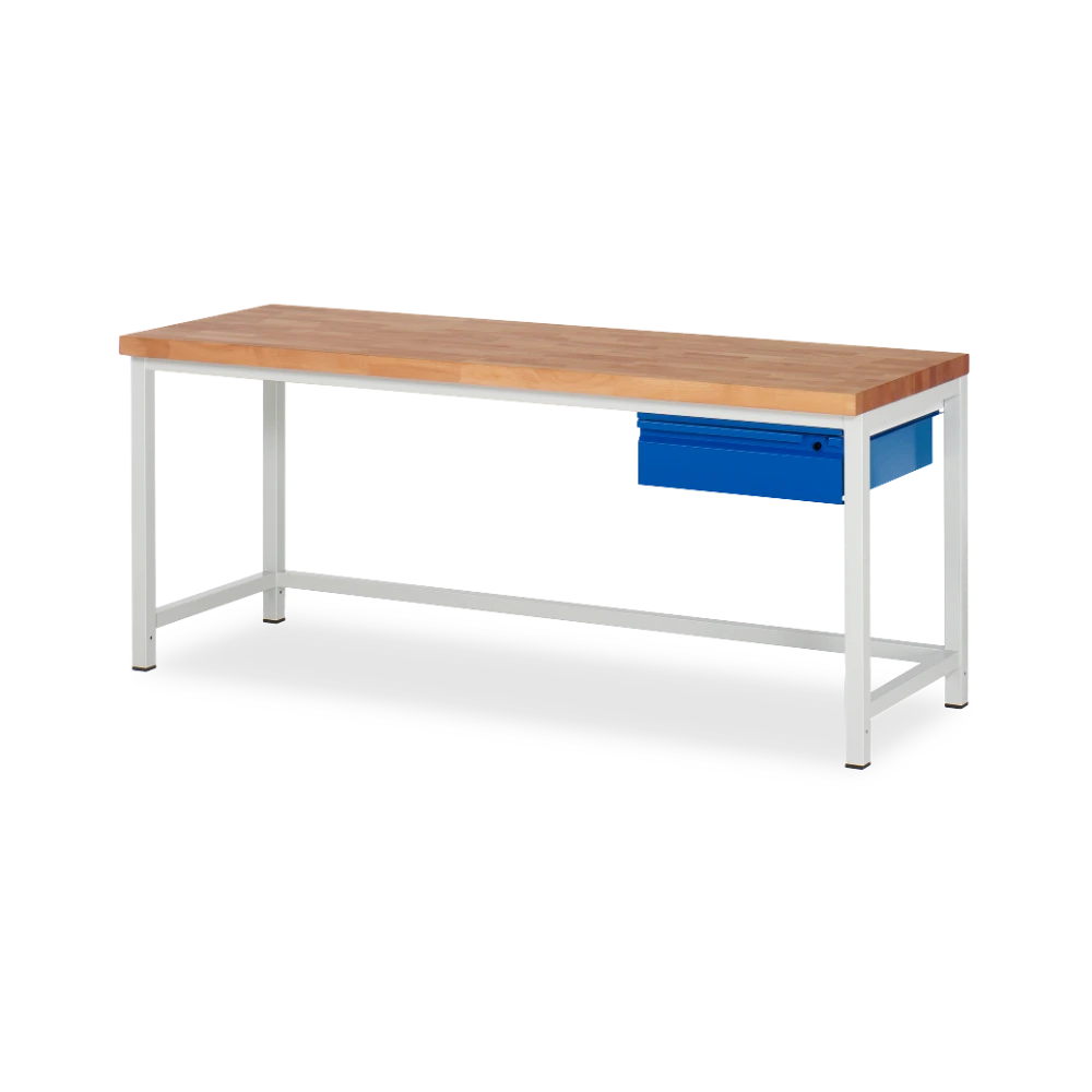 03_8001I1-207B4S.11 Profi-Werkbank Basic-8 – 1 schublade (750 mm–2000 mm) – Detailansicht
