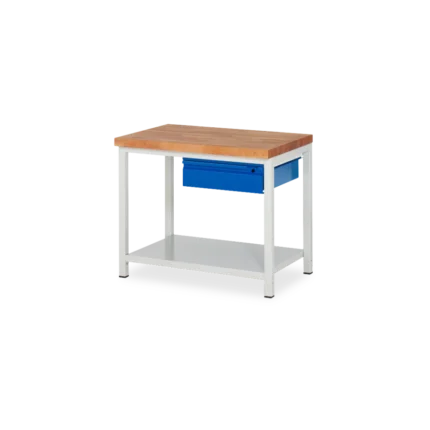 Profi-Werkbank Basic-8 – stahl Ablageboden 1 schublade (750 – Detailansicht