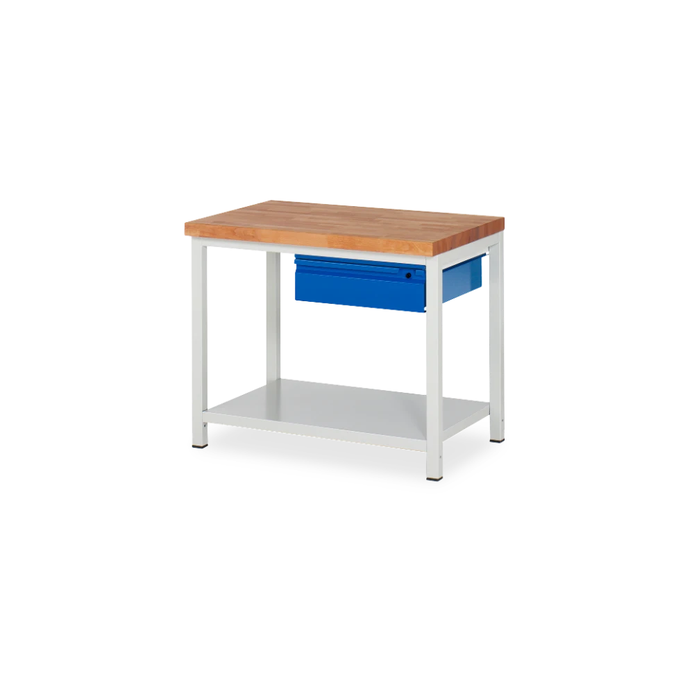 03_8001I6-107B4S.11 Profi-Werkbank Basic-8 – stahl Ablageboden 1 schublade (750 – Detailansicht