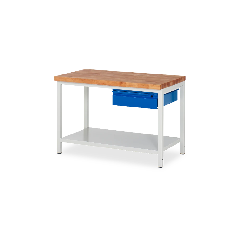03_8001I6-127B4S.11 Profi-Werkbank Basic-8 – stahl Ablageboden 1 schublade (750 – Detailansicht