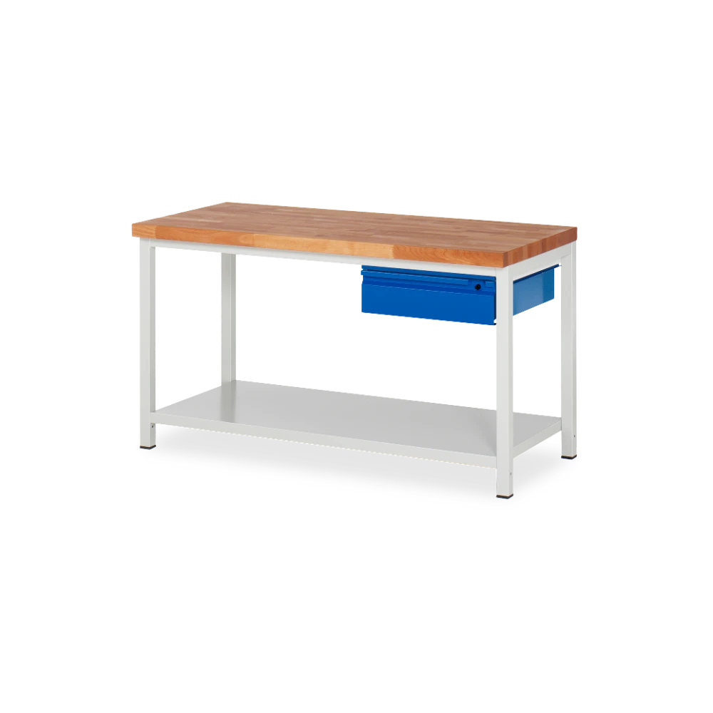 03_8001I6-157B4S.11 Profi-Werkbank Basic-8 – stahl Ablageboden 1 schublade (750 – Detailansicht