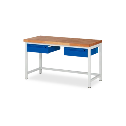 Profi-Werkbank Basic-8 – 2 schubladen (1250 mm–2000 mm) – Detailansicht