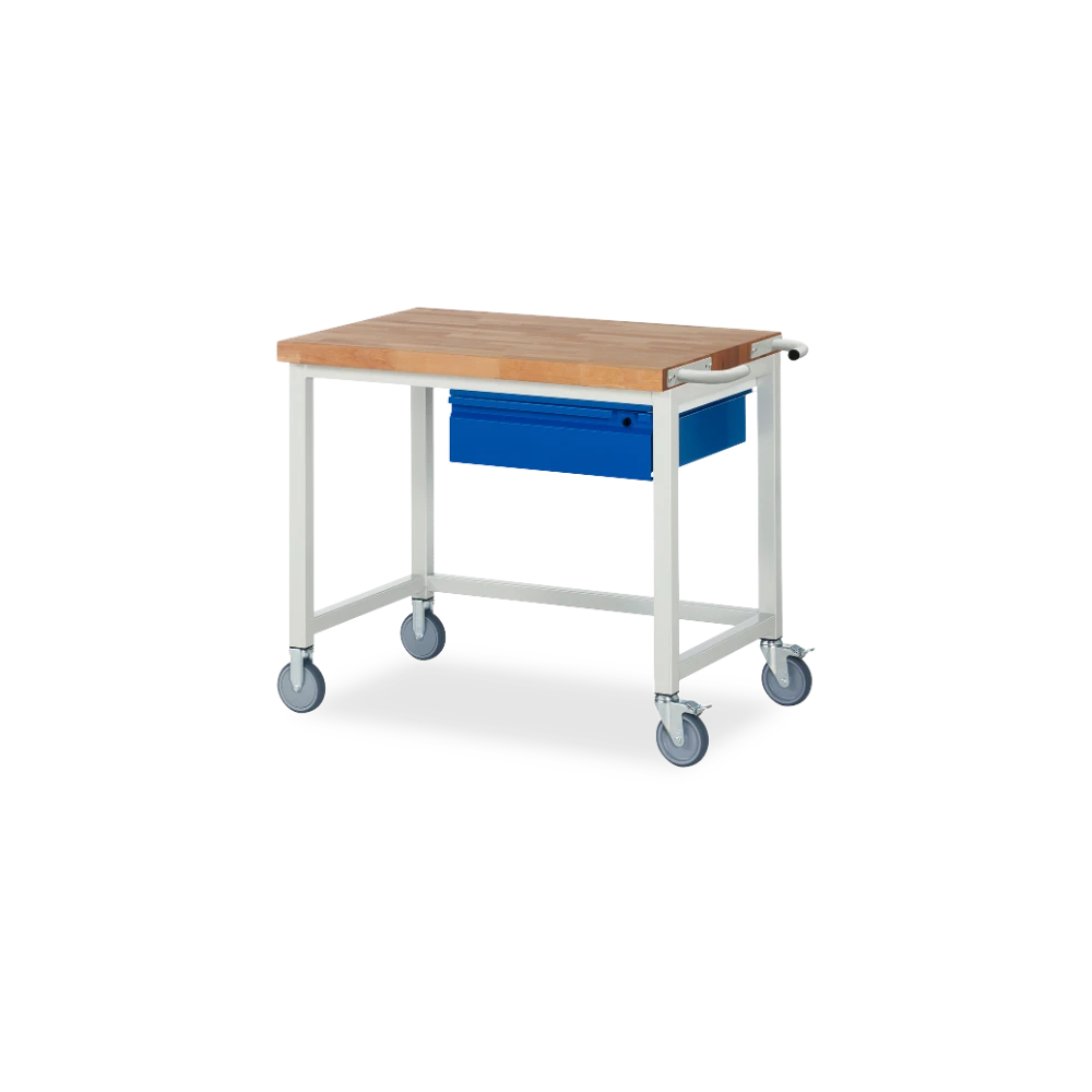 05_8001I1-107B4S.11 Fahrbare Werkbank Basic-8 – 1 schublade (750 mm–2000 mm) – Detailansicht
