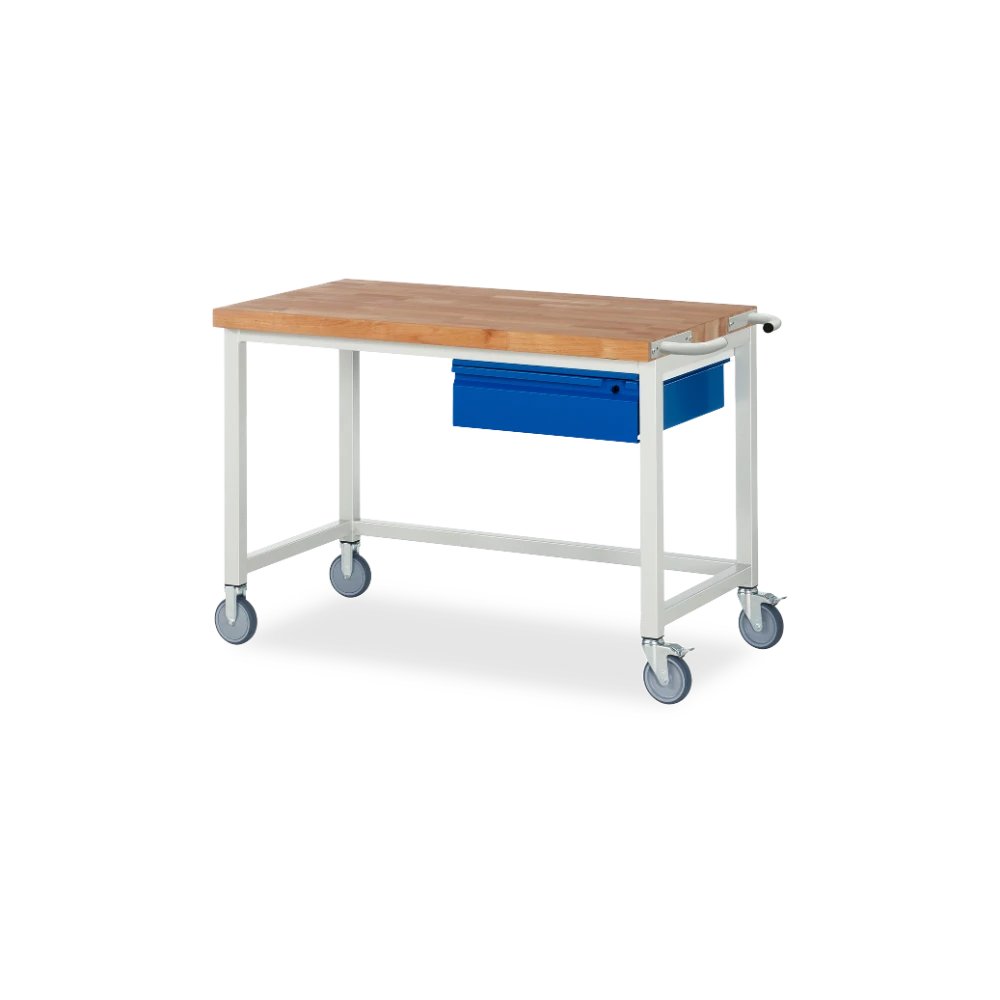 05_8001I1-127B4S.11 Fahrbare Werkbank Basic-8 – 1 schublade (750 mm–2000 mm) – Detailansicht