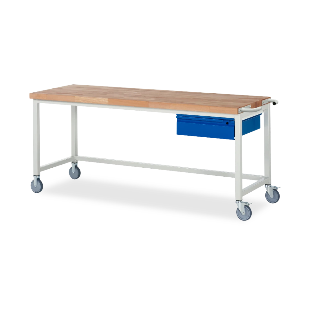 05_8001I1-207B4S.11 Fahrbare Werkbank Basic-8 – 1 schublade (750 mm–2000 mm) – Detailansicht