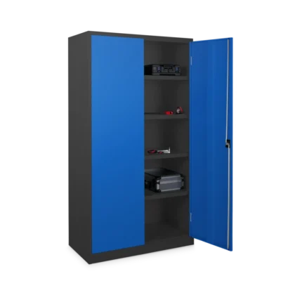 Aktenschrank aus Stahl 920 × 500 mm – Tiefschwarz-Edition, 5