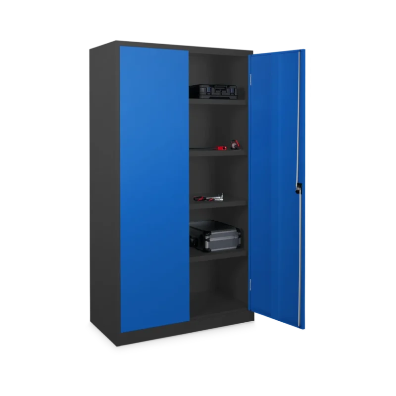 Aktenschrank aus Stahl 920 × 500 mm – Tiefschwarz-Edition, 5