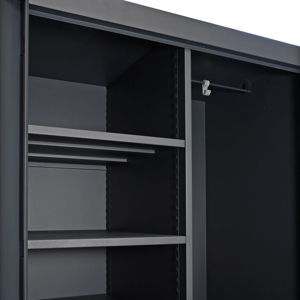 AUSSENSCHRANK_DETAIL-05-7016 Stahlschrank für den Außenbereich – Anthrazit (1200 × 800 × – Detailansicht