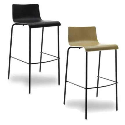 Barstühle mit Lehne, Holz, stapelbar, Küche, Gastro, Eiche F