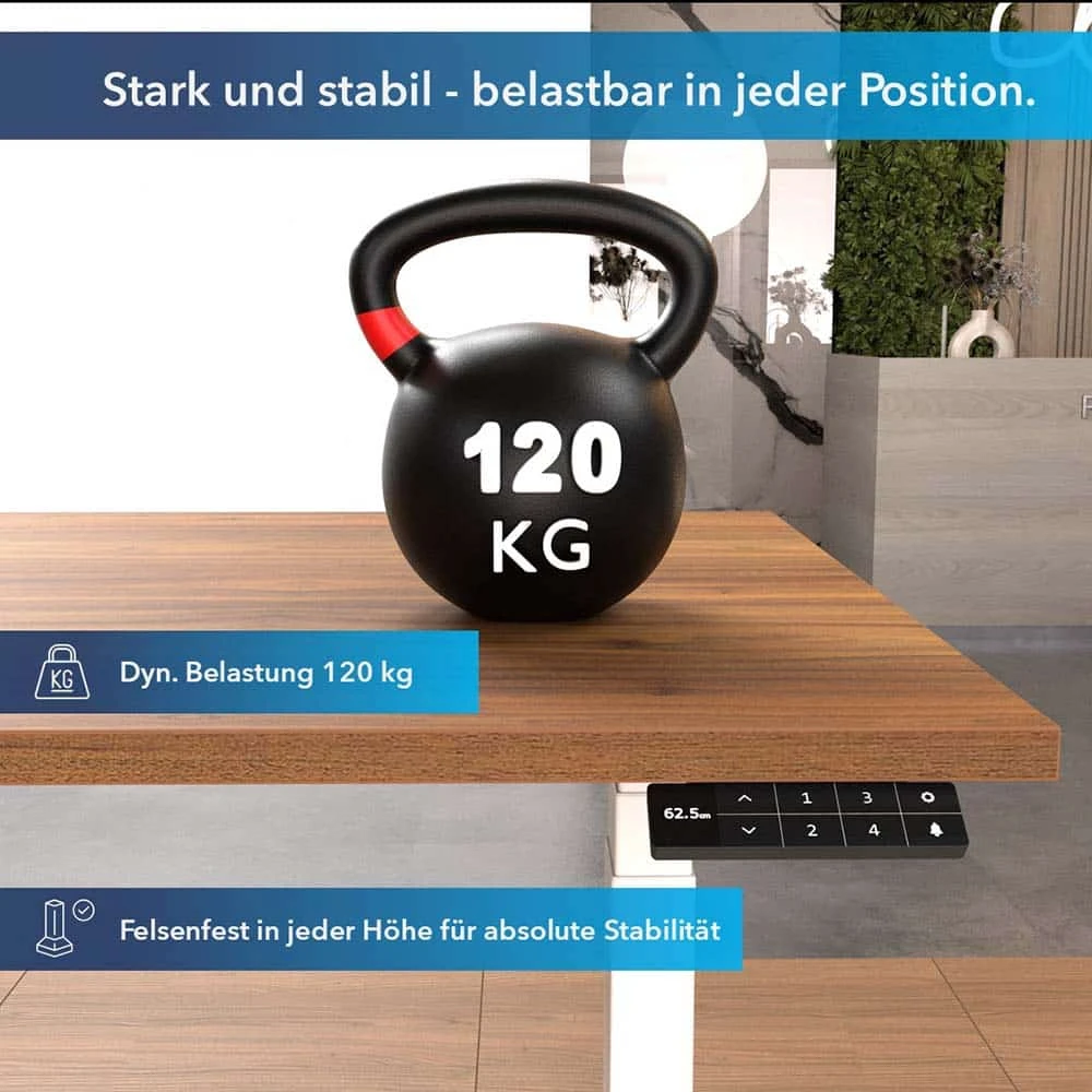 Belastungsdarstellung-Schreibtisch-Pro-mit-OLED-display Computertisch höhenverstellbar Studio-Edition elektrisch | 5