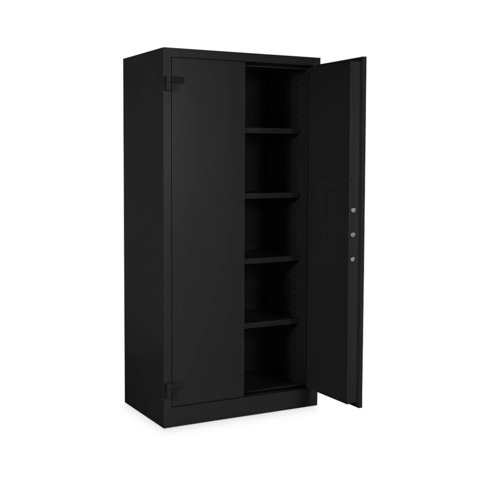 DOKUMENTENSCHRANK_GROSS_9005 Feuerschutzschrank für Akten – 3 Größen (700 × 550 × 1500 mm – Detailansicht