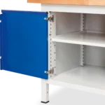 Fahrbare Werkbank Basic-8 absenkbar – 3 schubladen 3 tueren – Detailansicht