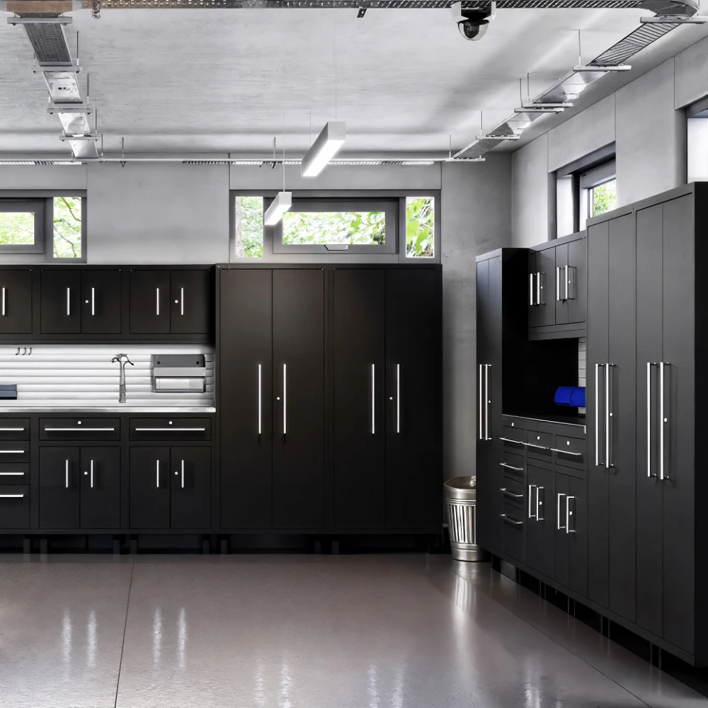 ESSENTIAL-GARAGE_STAHL_VAR-01_BILD-02 Werkstatt-Komplett-Set Essential 07 – 3050 mm Zeile