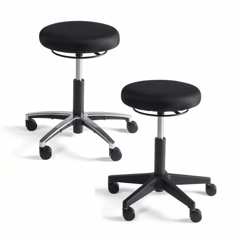 Arbeitshocker mit Rollen, Höhenverstellbar, Aluminium, Klein