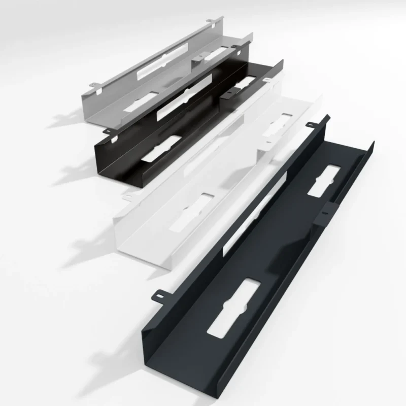 Kabelwanne Kabelkanal für Schreibtisch Unterbau Schwarz Weiß