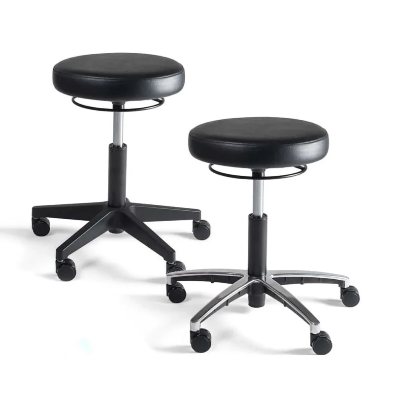 Arbeitshocker mit Rollen, Höhenverstellbar, Aluminium, Klein