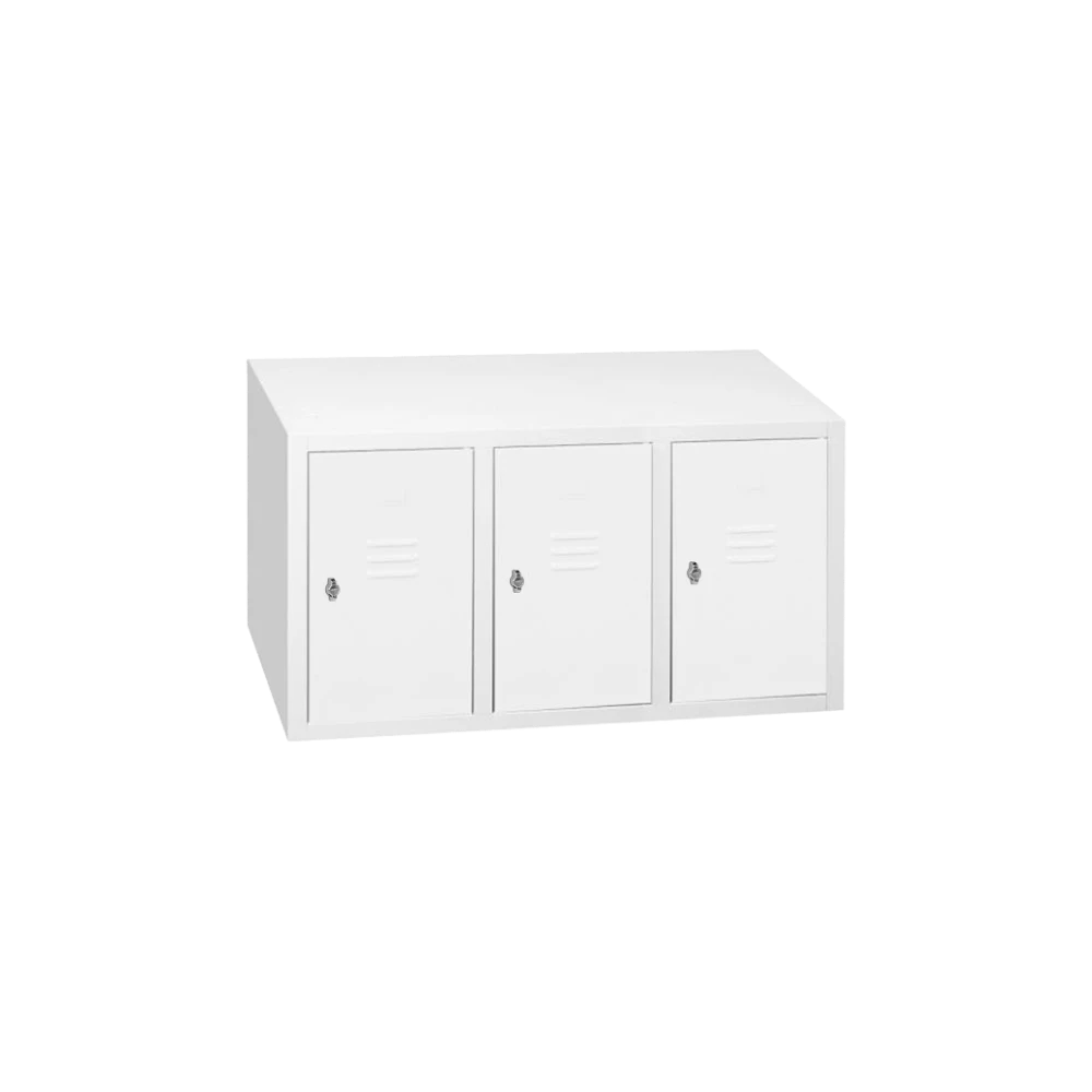 SPINDE_AUFSATZSCHRANK_DREHRIEGEL_3-ABTEIL_7035-7035 Aufsatzschrank für Spinde – 11 Breiten (300–1200 mm), H 500