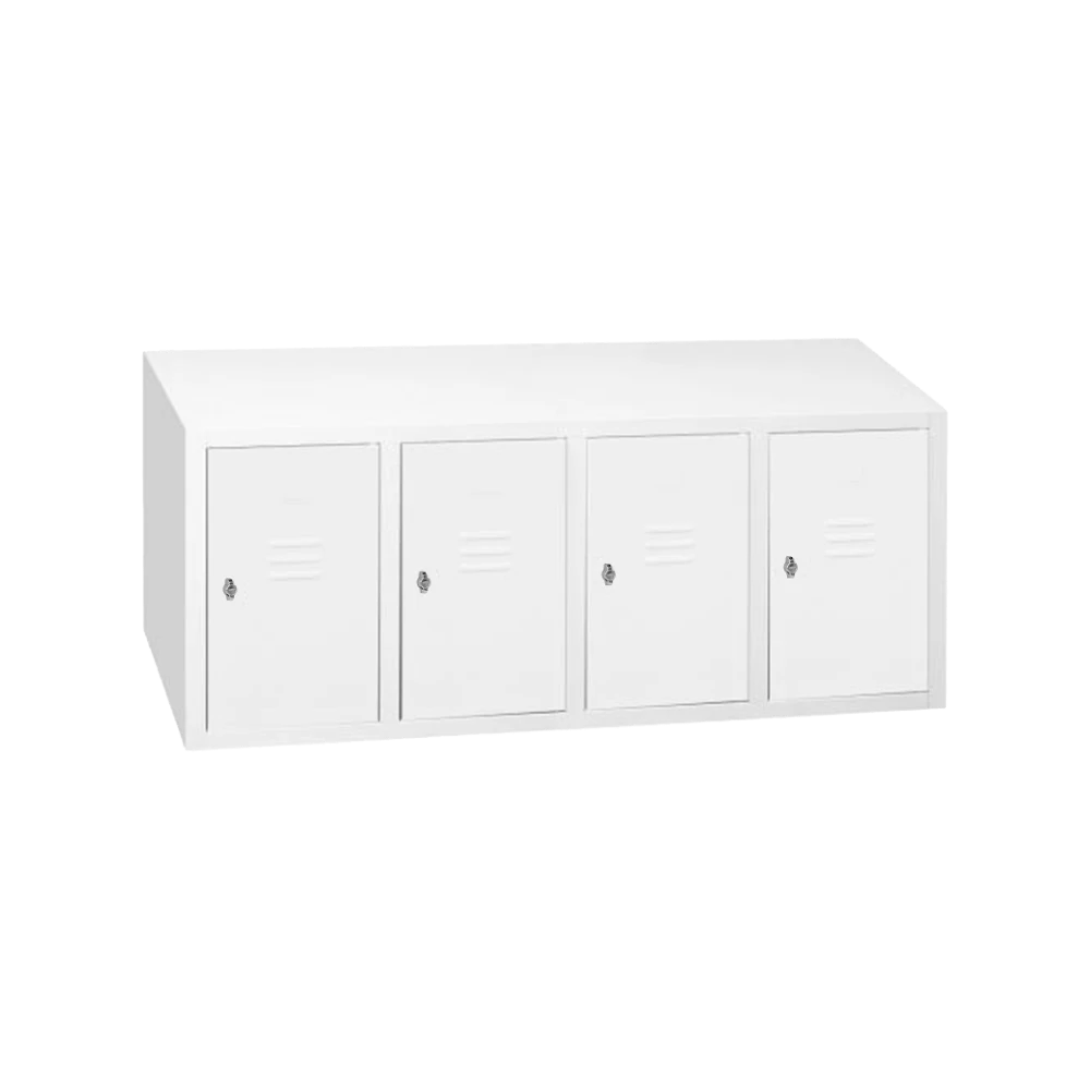 SPINDE_AUFSATZSCHRANK_DREHRIEGEL_4-ABTEIL_7035-7035 Aufsatzschrank für Spinde – 11 Breiten (300–1200 mm), H 500