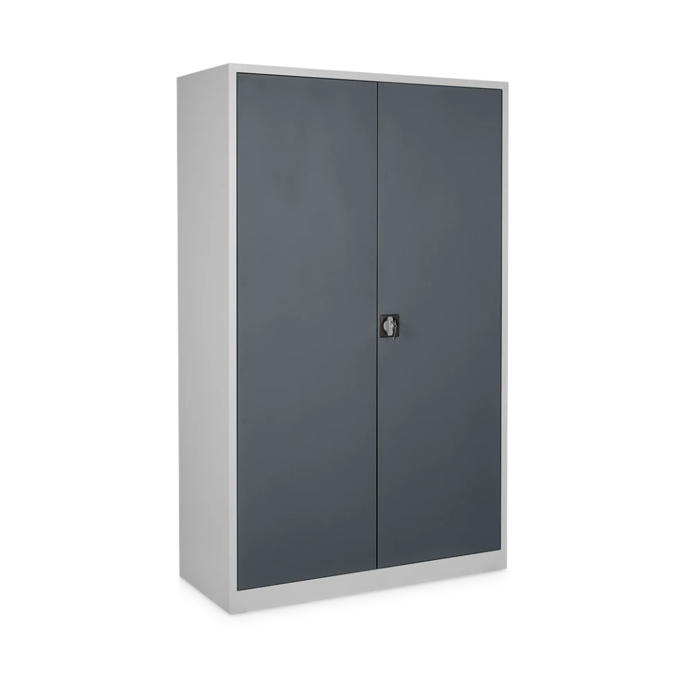 STAHLSCHRANK_5-OH_1200-BREIT_500-TIEF_GESCHLOSSEN_7035-7016 Aktenschrank aus Stahl 1200 × 500 mm, 5 OH (1200 × 500 × 195
